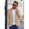 imageCOOFANDY Mens Blazer Business Suit Jacket Slim Fit Two Button Casual Sport CoatsKhaki