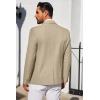 imageCOOFANDY Mens Blazer Business Suit Jacket Slim Fit Two Button Casual Sport CoatsLight Grey Khaki