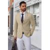 imageCOOFANDY Mens Blazer Business Suit Jacket Slim Fit Two Button Casual Sport CoatsLight Grey Khaki