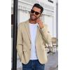 imageCOOFANDY Mens Blazer Business Suit Jacket Slim Fit Two Button Casual Sport CoatsLight Grey Khaki