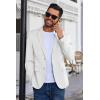 imageCOOFANDY Mens Blazer Business Suit Jacket Slim Fit Two Button Casual Sport CoatsWhite