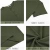 imageCOOFANDY Mens Henley Shirts Short Sleeve Casual Basic Henley Tee Summer Button Lightweight Stretch T ShirtsArmy Green