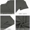 imageCOOFANDY Mens Henley Shirts Short Sleeve Casual Basic Henley Tee Summer Button Lightweight Stretch T ShirtsDark Gray