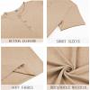 imageCOOFANDY Mens Henley Shirts Short Sleeve Casual Basic Henley Tee Summer Button Lightweight Stretch T ShirtsKhaki