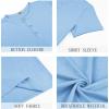 imageCOOFANDY Mens Henley Shirts Short Sleeve Casual Basic Henley Tee Summer Button Lightweight Stretch T ShirtsLight Blue