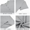 imageCOOFANDY Mens Henley Shirts Short Sleeve Casual Basic Henley Tee Summer Button Lightweight Stretch T ShirtsLight Gray
