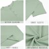 imageCOOFANDY Mens Henley Shirts Short Sleeve Casual Basic Henley Tee Summer Button Lightweight Stretch T ShirtsLight Green