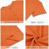 imageCOOFANDY Mens Henley Shirts Short Sleeve Casual Basic Henley Tee Summer Button Lightweight Stretch T ShirtsOrange
