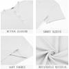 imageCOOFANDY Mens Henley Shirts Short Sleeve Casual Basic Henley Tee Summer Button Lightweight Stretch T ShirtsWhite