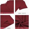 imageCOOFANDY Mens Henley Shirts Short Sleeve Casual Basic Henley Tee Summer Button Lightweight Stretch T ShirtsWine Red