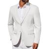 imageCOOFANDY Mens Blazer Business Suit Jacket Slim Fit Two Button Casual Sport CoatsWhite