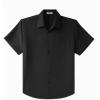 imageCOOFANDY Big ampamp Tall Dress Shirts for Men Short Sleeve Button Down Casual ShirtsBlack