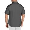 imageCOOFANDY Big ampamp Tall Dress Shirts for Men Short Sleeve Button Down Casual ShirtsDark Grey