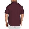 imageCOOFANDY Big ampamp Tall Dress Shirts for Men Short Sleeve Button Down Casual ShirtsDeep Red