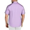 imageCOOFANDY Big ampamp Tall Dress Shirts for Men Short Sleeve Button Down Casual ShirtsLilac