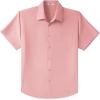 imageCOOFANDY Big ampamp Tall Dress Shirts for Men Short Sleeve Button Down Casual ShirtsPink