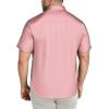 imageCOOFANDY Big ampamp Tall Dress Shirts for Men Short Sleeve Button Down Casual ShirtsPink