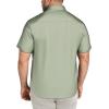imageCOOFANDY Big ampamp Tall Dress Shirts for Men Short Sleeve Button Down Casual ShirtsSage Green