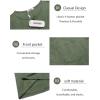imageCOOFANDY Mens Henley Shirts Short Sleeve Casual T Shirt Plain Slim Fit Henley Stylish Summer Tee Shirts with PocketArmy Green
