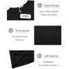 imageCOOFANDY Mens Henley Shirts Short Sleeve Casual T Shirt Plain Slim Fit Henley Stylish Summer Tee Shirts with PocketBlack