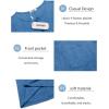 imageCOOFANDY Mens Henley Shirts Short Sleeve Casual T Shirt Plain Slim Fit Henley Stylish Summer Tee Shirts with PocketBlue
