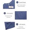 imageCOOFANDY Mens Henley Shirts Short Sleeve Casual T Shirt Plain Slim Fit Henley Stylish Summer Tee Shirts with PocketBlue2