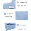 imageCOOFANDY Mens Henley Shirts Short Sleeve Casual T Shirt Plain Slim Fit Henley Stylish Summer Tee Shirts with PocketLight Blue