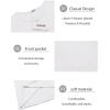 imageCOOFANDY Mens Henley Shirts Short Sleeve Casual T Shirt Plain Slim Fit Henley Stylish Summer Tee Shirts with PocketWhite