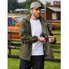 imageCOOFANDY Rain Jacket Men Waterproof Lightweight Packable Raincoat Hooded Windbreaker For Hiking Golf RunningArmy Green