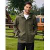 imageCOOFANDY Rain Jacket Men Waterproof Lightweight Packable Raincoat Hooded Windbreaker For Hiking Golf RunningArmy Green