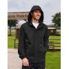 imageCOOFANDY Rain Jacket Men Waterproof Lightweight Packable Raincoat Hooded Windbreaker For Hiking Golf RunningBlack