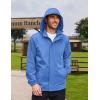 imageCOOFANDY Rain Jacket Men Waterproof Lightweight Packable Raincoat Hooded Windbreaker For Hiking Golf RunningBlue