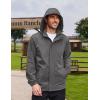 imageCOOFANDY Rain Jacket Men Waterproof Lightweight Packable Raincoat Hooded Windbreaker For Hiking Golf RunningDark Grey