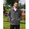 imageCOOFANDY Rain Jacket Men Waterproof Lightweight Packable Raincoat Hooded Windbreaker For Hiking Golf RunningDark Grey