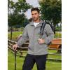 imageCOOFANDY Rain Jacket Men Waterproof Lightweight Packable Raincoat Hooded Windbreaker For Hiking Golf RunningLight Grey