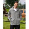 imageCOOFANDY Rain Jacket Men Waterproof Lightweight Packable Raincoat Hooded Windbreaker For Hiking Golf RunningLight Grey