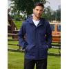 imageCOOFANDY Rain Jacket Men Waterproof Lightweight Packable Raincoat Hooded Windbreaker For Hiking Golf RunningRoyal Blue