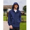 imageCOOFANDY Rain Jacket Men Waterproof Lightweight Packable Raincoat Hooded Windbreaker For Hiking Golf RunningRoyal Blue