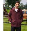 imageCOOFANDY Rain Jacket Men Waterproof Lightweight Packable Raincoat Hooded Windbreaker For Hiking Golf RunningWine Red