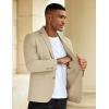 imageCOOFANDY Mens Casual Blazer Slim Fit Sport Coat Suit Jacket Lightweight Two Button Blazer JacketLight Khaki