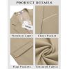 imageCOOFANDY Mens Casual Blazer Slim Fit Sport Coat Suit Jacket Lightweight Two Button Blazer JacketLight Khaki