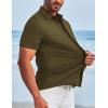 imageCOOFANDY Mens Dress Shirts Button Down Short Sleeve Shirt Summer Shirts Casual Wrinkle Free Muscle Fit ShirtsArmy Green