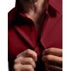 imageCOOFANDY Mens Dress Shirts Button Down Short Sleeve Shirt Summer Shirts Casual Wrinkle Free Muscle Fit ShirtsDeep Red