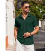 imageCOOFANDY Mens Dress Shirts Button Down Short Sleeve Shirt Summer Shirts Casual Wrinkle Free Muscle Fit ShirtsEvergreen
