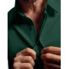 imageCOOFANDY Mens Dress Shirts Button Down Short Sleeve Shirt Summer Shirts Casual Wrinkle Free Muscle Fit ShirtsEvergreen