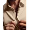 imageCOOFANDY Mens Dress Shirts Button Down Short Sleeve Shirt Summer Shirts Casual Wrinkle Free Muscle Fit ShirtsKhaki