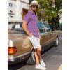 imageCOOFANDY Mens Dress Shirts Button Down Short Sleeve Shirt Summer Shirts Casual Wrinkle Free Muscle Fit ShirtsLilac Purple