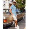 imageCOOFANDY Mens Dress Shirts Button Down Short Sleeve Shirt Summer Shirts Casual Wrinkle Free Muscle Fit ShirtsSky Blue