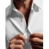 imageCOOFANDY Mens Dress Shirts Button Down Short Sleeve Shirt Summer Shirts Casual Wrinkle Free Muscle Fit ShirtsWhite
