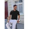 imageCOOFANDY Mens Knit Henley Shirts Short Sleeve Casual Basic Tee Summer Button Soild T Shirts01black